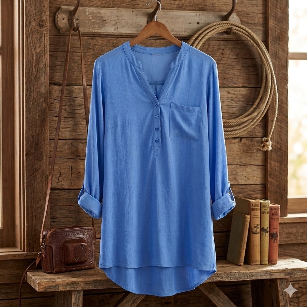 Faded GLORY BLUE BLOUSE ❤️